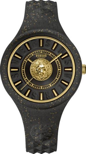 VERSUS Versace Versace Fire Island Lion Glitter Black Dial 